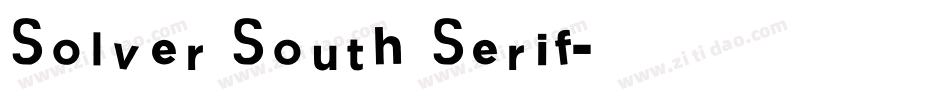 Solver South Serif字体转换